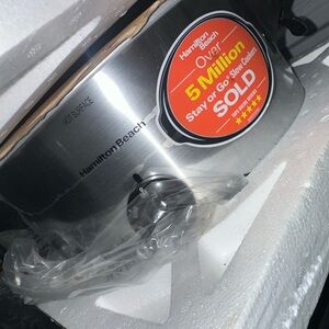 Hamilton Beach Silver Slow Cooker with Black Accents